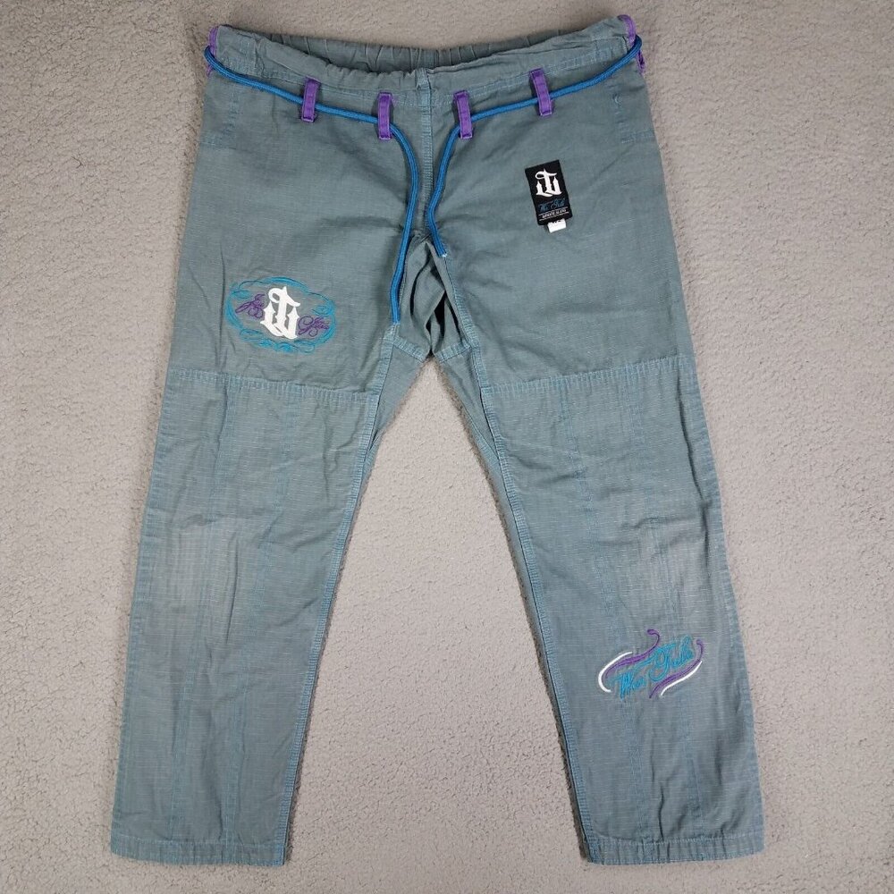War Tribe Jiu Jitsu Pants W2 Gi Zubon Ripstop Blue 29" Martial Arts